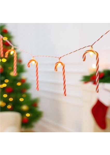 Vıp Gün Işığı LED Işıklı Şeker Çubuk LED Işıklı Baston Çubuk 1.70 Metre 10 Dallı Pilli LED Işık indirimleri