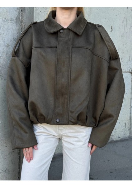 Süet Görünümlü Bomber Ceket