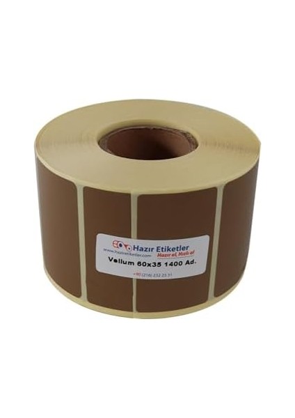 Etiket 60MM x 35MM 1400 Adet Kahverengi Zemin Baskılı fiyatları