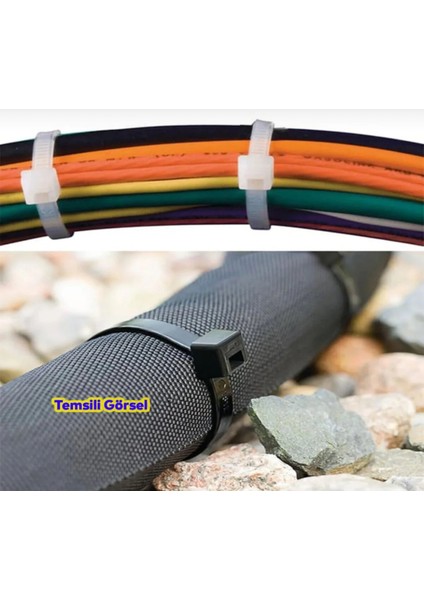 Plastik Cırt Kelepçe 4.8X500 mm Kablo Bağı Beyaz (100 Adet) modelleri