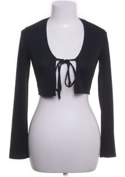 İsra Ayyıldız Kaşkorse Önden Bağlamalı Uzun Kollu Bolero fiyatları