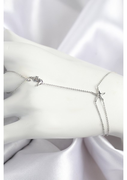 Pirinç Zirkon Taşlı Deniz Atı ve Yıldız Gümüş Renk Şahmeran - TJ-SN712