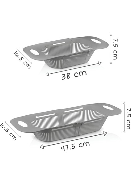 Ayarlanabilir Sürgülü Lavabo Süzgeci – Mutfak Için Pratik ve Şık Tasarım Beyaz 722438 fiyatları