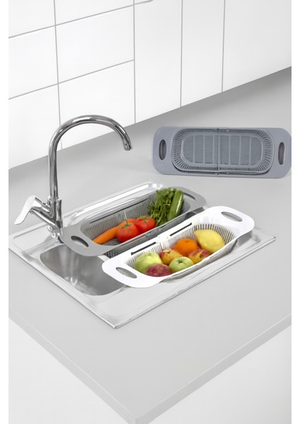 Ayarlanabilir Sürgülü Lavabo Süzgeci – Mutfak Için Pratik ve Şık Tasarım Beyaz 722438 indirimleri