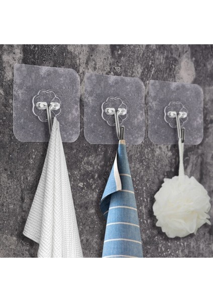 Güçlü Yapışkanlı 5li Şeffaf Askı