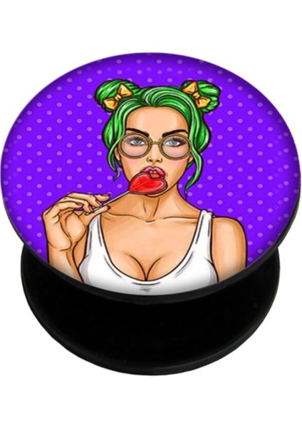 Popsocket Dijital Baskılı Telefon Tutacağı Telefon Parmak Tutucu Popsoket PS2154