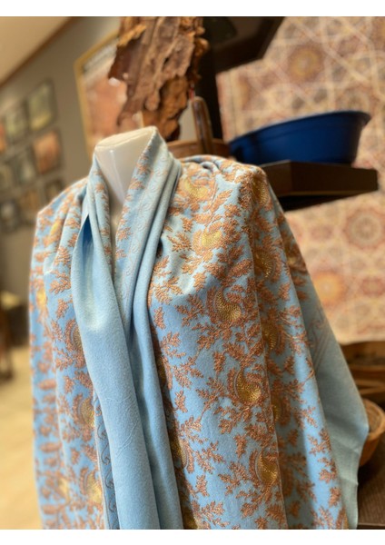 Gök Mavisi Kaşmir Şal fiyatları