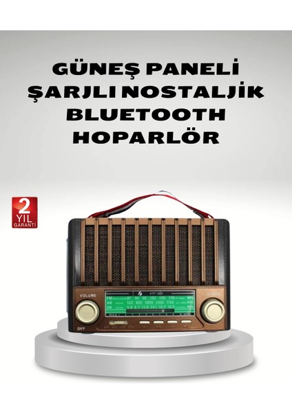 Taşınabilir Hoparlör Güneş Panelli USB Sd Fm Am Sw Radyo