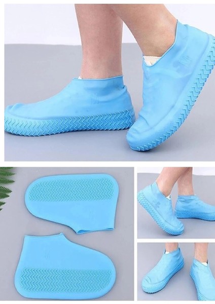 Suya Dayanıklı Silikon Ayakkabı Yağmurluğu - Ayakkabı Kılıfı Erkek