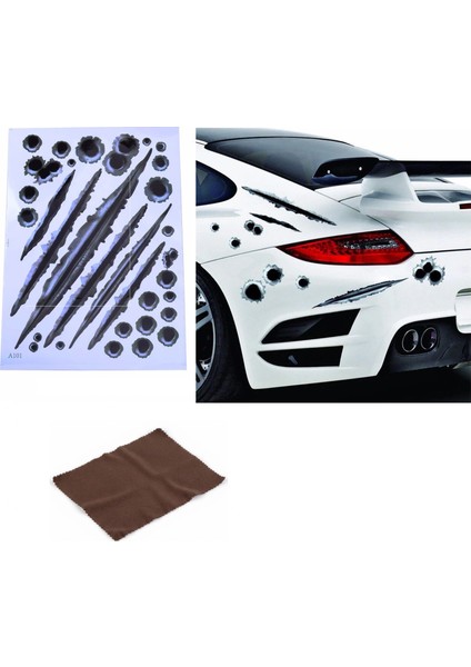 Araç Sticker Seti Yara Bere Oto Sticker Yara Şeklinde 3D