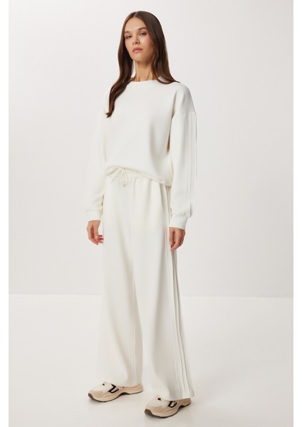 Yumuşak Modal Eşofman Takımı LCR0096 Krem fiyatları