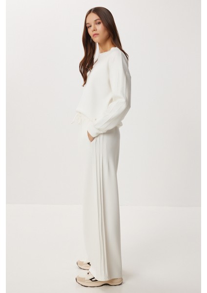 Yumuşak Modal Eşofman Takımı LCR0096 Krem modelleri