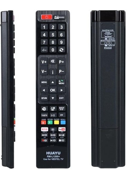 Huayu RM-L1200+ Netflix-Youtube Tuşlu Universal LCD LED Tv Kumandası