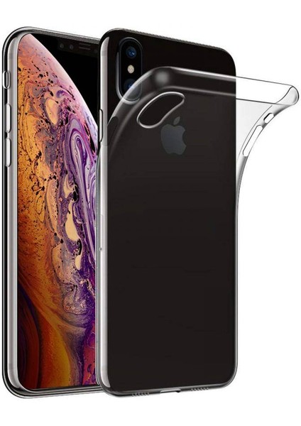 Apple iPhone Xs Max Kılıf Uyumlu Darbeye Dayanıklı 2.0 mm Ince Şeffaf Silikon Kapak