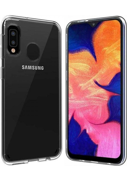 Samsung Galaxy A20 Kılıf Uyumlu Darbeye Dayanıklı 2.0 mm Ince Şeffaf Silikon Kapak