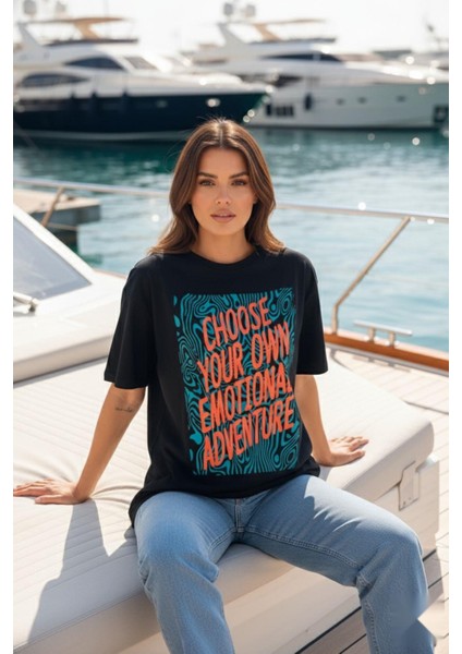 Baskılı Basic Kısa Kollu T-Shirt Siyah modelleri