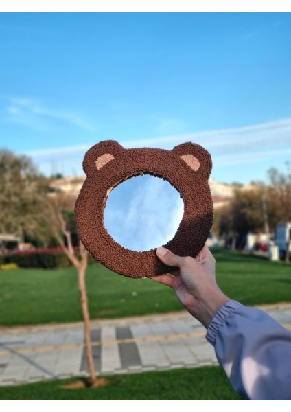 Ayıcık Figürlü El Yapımı Panç Ayna – Dekoratif Kulaklıli Ayna - Rotaly fiyatları