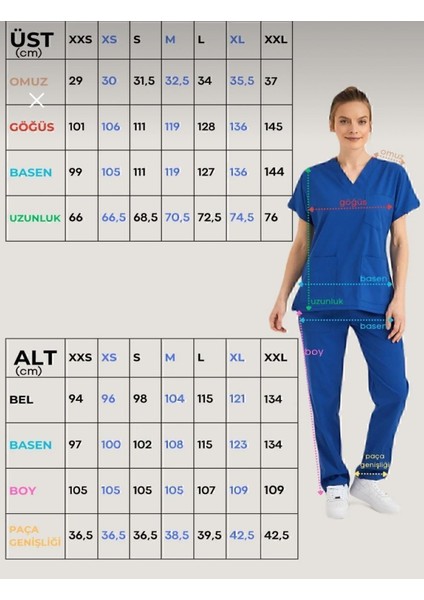 Üniforma V Yaka Acı Kahve Unisex Likralı Ütü Istemeyen Doktor Hemşire Takım Scrubs