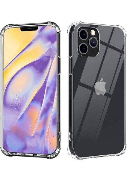 Apple iPhone 12 Pro Uyumlu Darbeye Dayanıklı Köşe Korumalı Kılıf Anti Şok Şeffaf Kapak