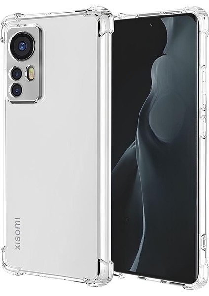 Xiaomi 12 Pro Kılıf Sararmaz Kenarları Yumuşak Anti Şok Şeffaf Silikon Kapak