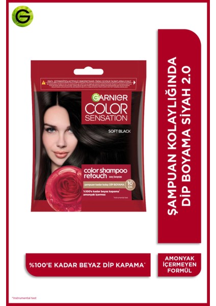Garnıer Color Sensatıon Şampuan Saç Boyası 2.0 Soft Black