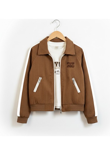 Erkek Çocuk Kahverengi Kolej Ceketli New York Baskılı Siyah Pantolonlu 3'lü Takım fiyatları