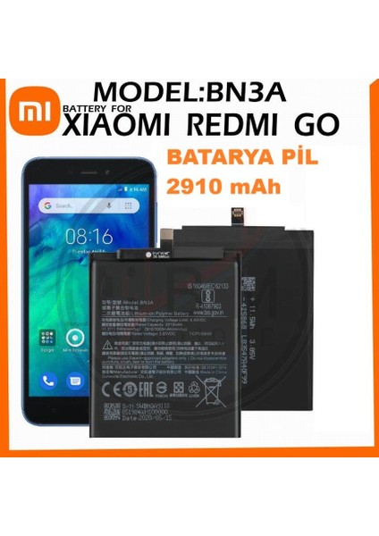 Xiaomi Redmi Go BN3A Batarya Pil 2910 Mah Batery Pil