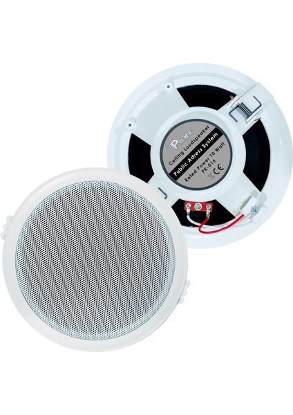 16 cm 10 Watt Hat Trafosuz Asma Tavan Alçıpan Gömme Hoparlör 1 Adet