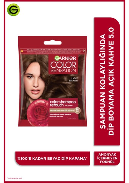 Garnıer Color Sensatıon Şampuan Saç Boyası 5.0 Lıght Brown