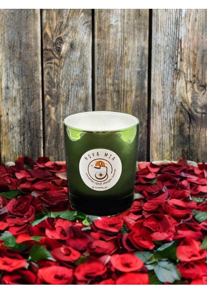 Dekoratif Gradyan (Aynalı) Büyük Boy Cam Bardakta %100 Doğal Soya Mum Şık ve Modern Tasarım | Ev ve Ofis Dekorasyonu, Medıtasyon Alanları, Fotoğraf Çekimleri ve Özel Günler Için Zarif Hediyelik