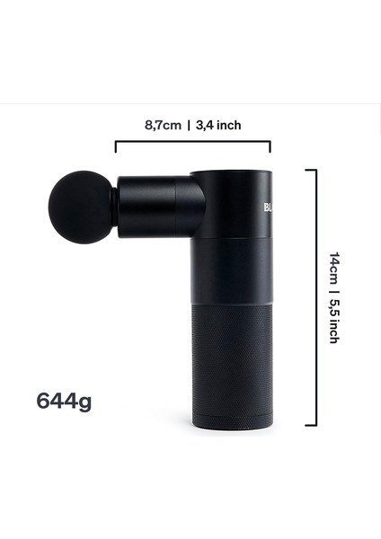 Fascıa Gun Mini Masaj Tabancası - "4 Başlıklı ve 4 Seviyeli Yüksek Kaliteli Fasyal Masaj"