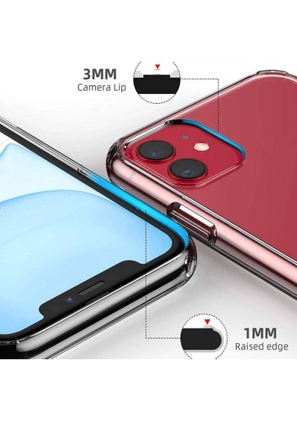 Apple iPhone 12 Mini Kılıf Uyumlu Darbeye Dayanıklı 2.0 mm Ince Şeffaf Silikon Kapak fiyatları