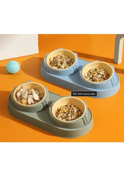 Çift Bölmeli Mama ve Su Kabı