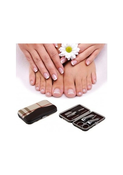 6 Parça Profesyonel Manikür Seti -Tırnak Makası- Kaş Makas- Cımbız - Törpü Seti fiyatları