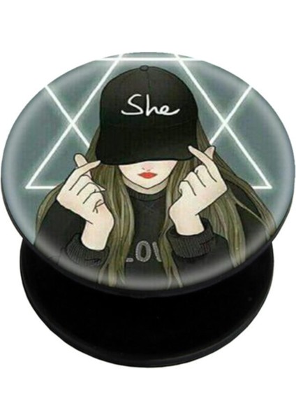 Popsocket Dijital Baskılı Telefon Tutacağı Telefon Parmak Tutucu Popsoket PS2008