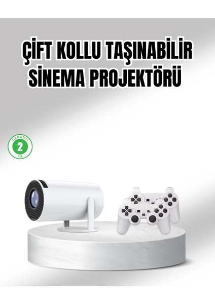 Projeksiyon Cihazı 4K Destekli Bağlantılı 5.0