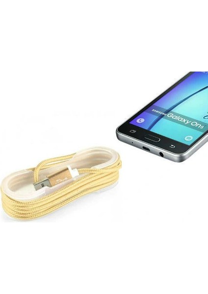Android Örgü Şeklinde Renkli Çelik Şarj Data Kablosu -