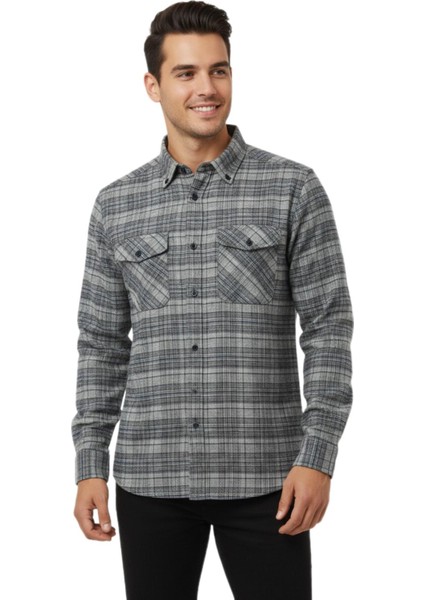 Erkek Kışlık Çift Cep Kapaklı Gömlek BGL-ST04931
