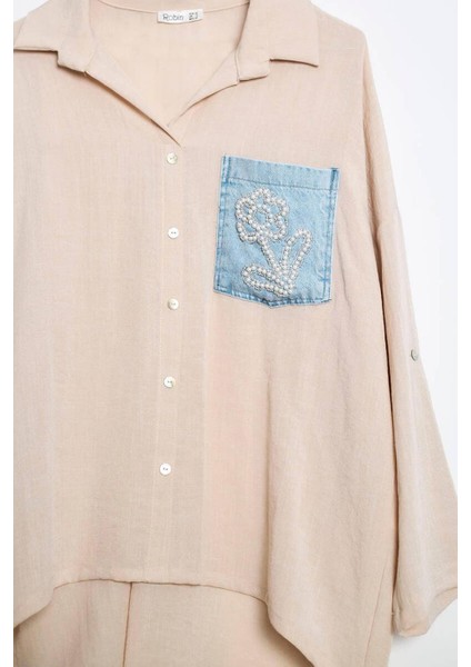 Çiçek Işlemeli Taş Kadın Gömlek M38051-2Y5 fiyatları