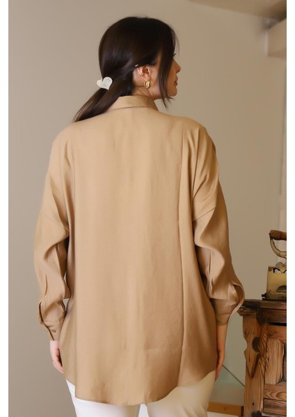Camel Uzun Boncuk Işlemeli Kadın Gömlek 4505-2Y5 indirimleri