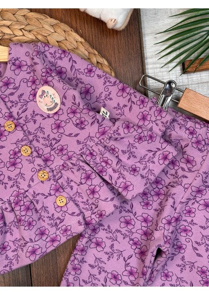 Premium Selanik Örgüsü Kadife Kumaş Çiçek Detaylı 2li Kız Bebek Takım fiyatları