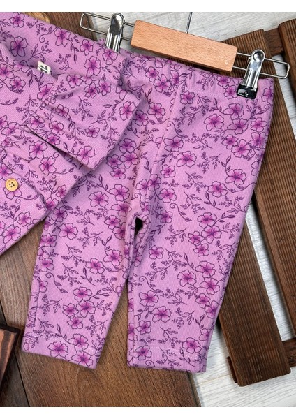 Premium Selanik Örgüsü Kadife Kumaş Çiçek Detaylı 2li Kız Bebek Takım fırsatları