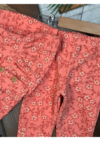 Premium Selanik Örgüsü Kadife Kumaş Çiçek Detaylı 2li Kız Bebek Takım fırsatları