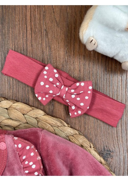 Organik Sertifikalı Bandanalı Fiyonk Detaylı Panda Nakışlı Kadife 2li Kız Bebek Elbise fiyatları