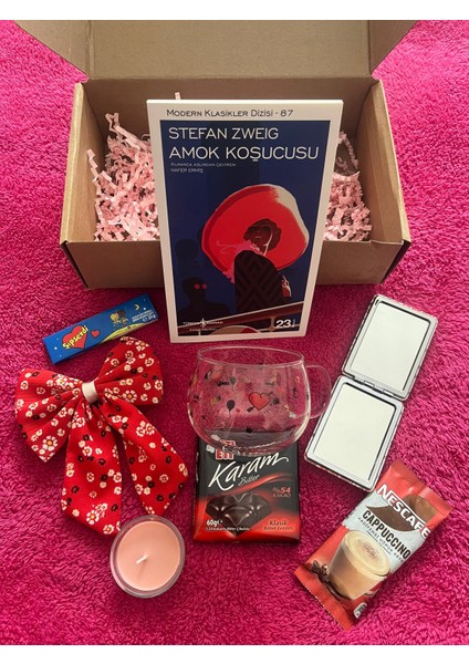 Yeni Yıl Hediye Kutusu, Stefan Zweig Kitaplı Kırmızı Huzur Seti, Klasik Edebiyat Kutusu modelleri