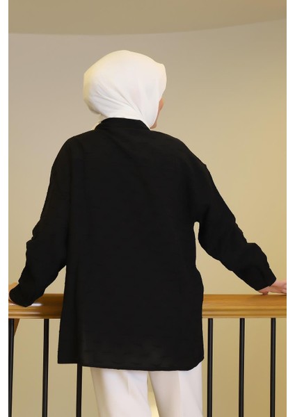 Arkası Uzun Siyah Kadın Gömlek 29586-2Y5 fırsatları