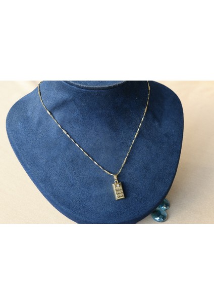 Külçe Model Zirkon Taşlı Gold Kolye indirimleri