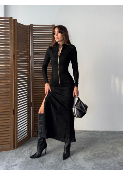 Hannah Maxi Süet Elbise DRC-0103