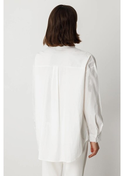 Taş Detaylı Beyaz Kadın Gömlek 50366-2Y5 fırsatları