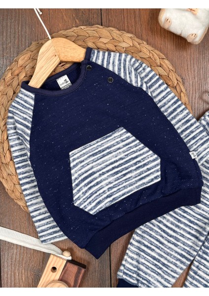 Kışlık Kadife Yumuşak Doku Kanguru Ceplii 2li Erkek Bebek Takım fiyatları